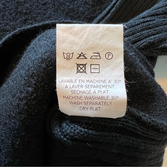 Burton Asymmetrical Quarter Zip Knit Sweater Pullover Made in Italy Size Medium - Picture 11 of 11